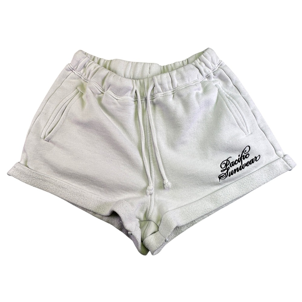 PacSun Shorts Women's Size XS Pacific Sunwear Fleece Off White Drawstring‎